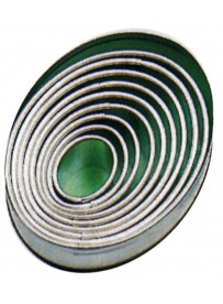 Set d'emporte-pièces droits de forme ovale en fer blanc