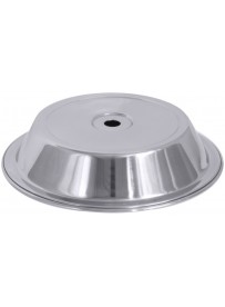 Couvre-plat rond en acier inoxydable 18/10 effet miroir poli