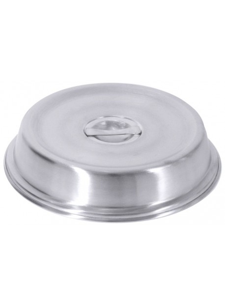 Couvre-plat rond inox 18/10 satin poli