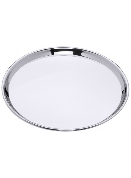 Plateau de service rond inox 18/10