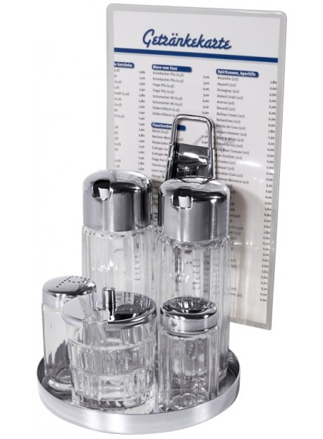 Ménagère 5 pièces en acier inoxydable 18/10 avec porte-menu