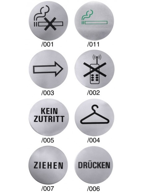 Signalisation des portes inox 18/10