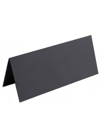 Étiquette de table noire rectangulaire