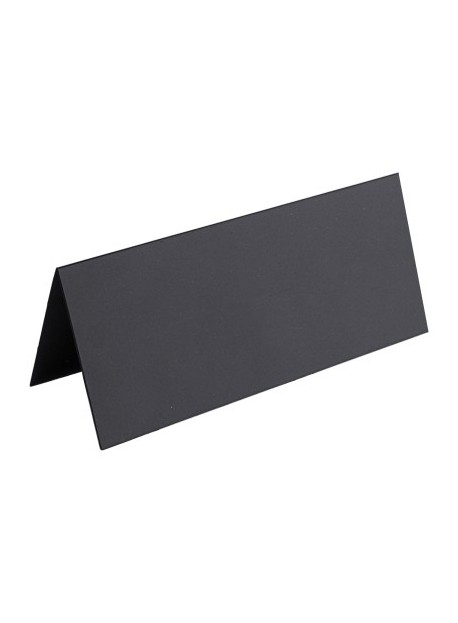 Étiquette de table noire rectangulaire