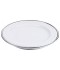 Porte-assiettes 23 cm inox 18/10 avec cloche son assiette en porcelaine (non fournie)